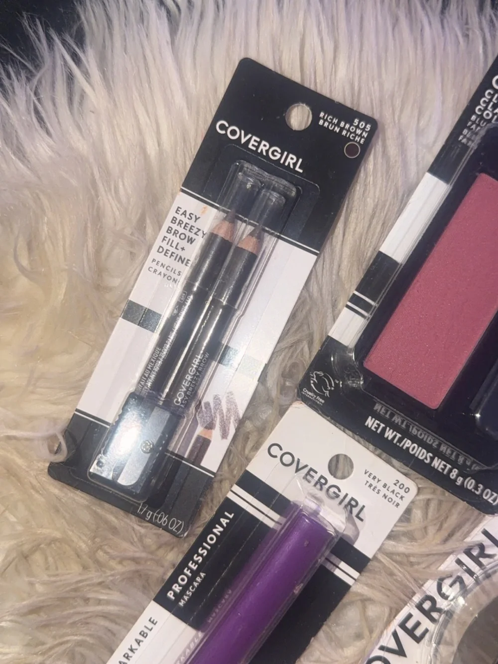 COVERGIRL Pink Blush, Mascara, Powder & Eye Pencils Set